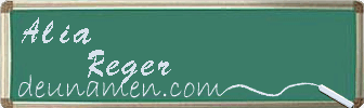 Alia Reger Visitenkarte